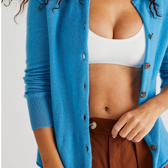 Free People Baby Blue Paloma Cashmere Cardigan - Picture 4 of 10